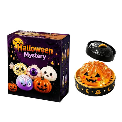 5.5cm Soft Squishy Dumpling Toy With Halloween Theme Steamed Box Slow Rising Funny Sensory Toy Decompression Squeeze Toy Gift