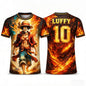 Summer 2026 One Piece Luffy "Voyage Adventure No. 10" Football 3D Print Breathable Quick-drying T-shirt Male/Female Top