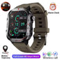 2026 New Military Smart Watch Men IP67 3ATM Outdoor Sports Fitness Tracker Blood Pressure Health Monitor BT Calls GPS Smartwatch