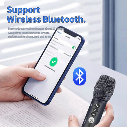 20W/Pc Bluetooth Speaker 1Pc of TWS Portable Karaoke Microphone For Kids & Adults Gift Wireless 10H Battery Handheld AUX Mic