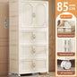 Foldable Baby Closet Plastic Infant Wardrobe Children's Clothing Storage Cabinet for Home Bedroom No Installation Needed