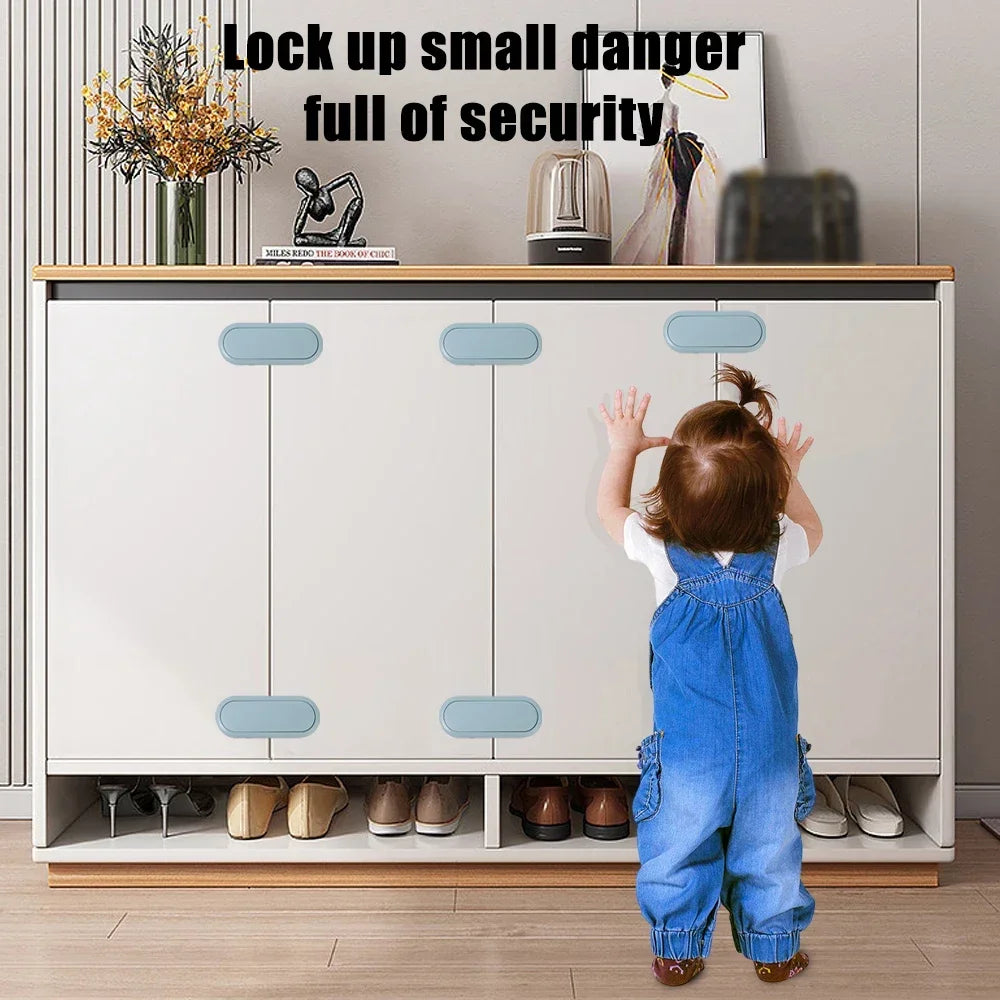 Baby Protective Refrigerator Drawer Locks Baby Anti-pinch Hand Lock Kids Multifunctional Safety Locks Cabinet Cabinet Door Lock