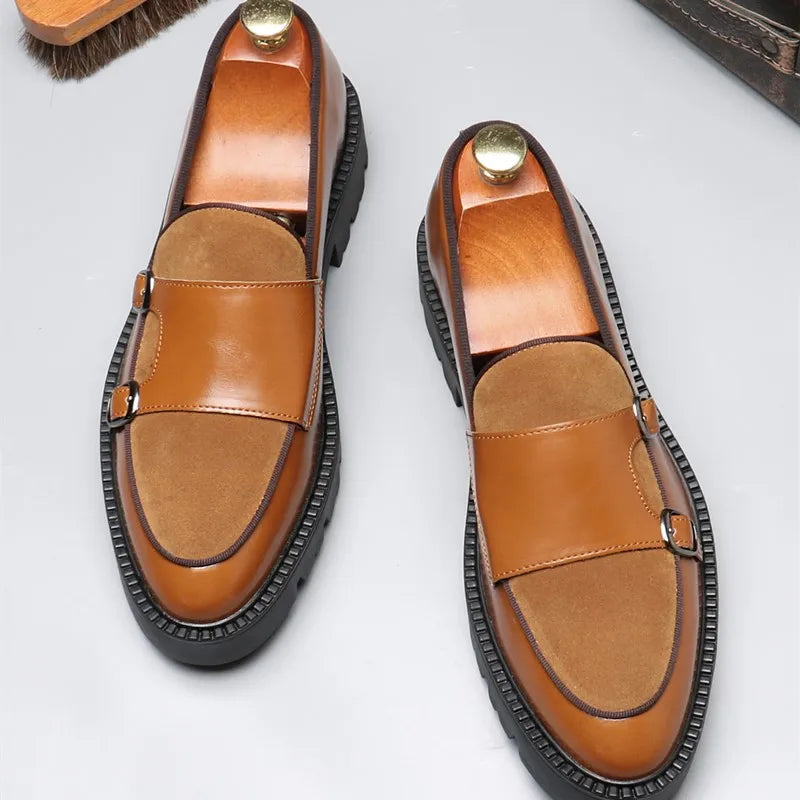 DIMANYU Men's Loafers Pointed Toe 2026 New Autumn British Style Slip-On Casual Thick-Soled Large Size Moccasins