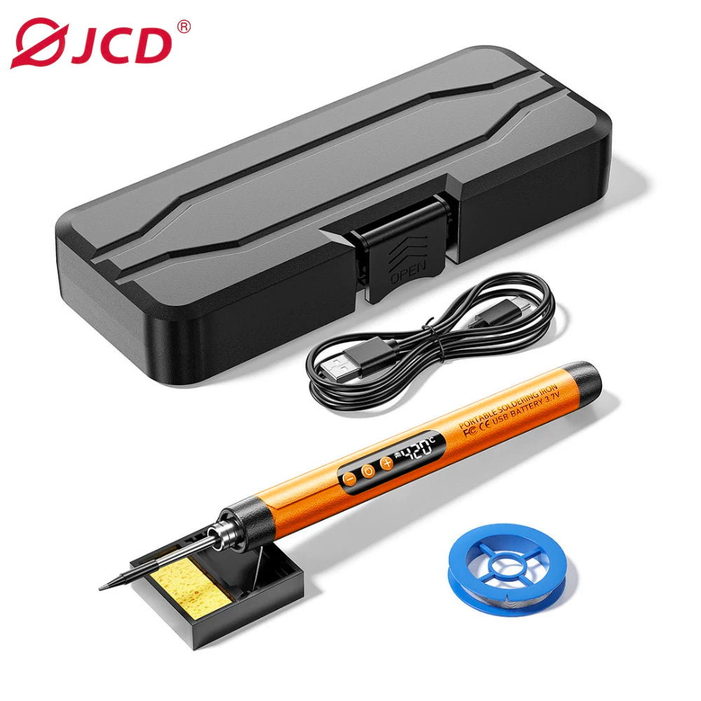 USB Electric Soldering Iron Kit 8W Mini Portable Professional Pen LED Smart 1000mAh Iron Rapid Heating DIY Welding Solder Tools