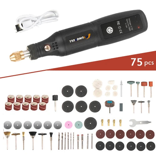 Cordless Mini Electric Rotary Tool Set 16000RPM USB Charging Engraving Pen Electric Drill Dremel Tools Jewelry Metal Polishing