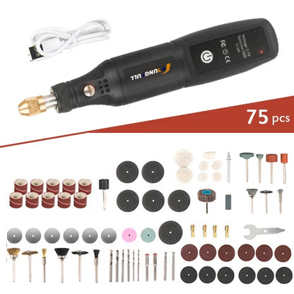 Cordless Mini Electric Rotary Tool Set 16000RPM USB Charging Engraving Pen Electric Drill Dremel Tools Jewelry Metal Polishing