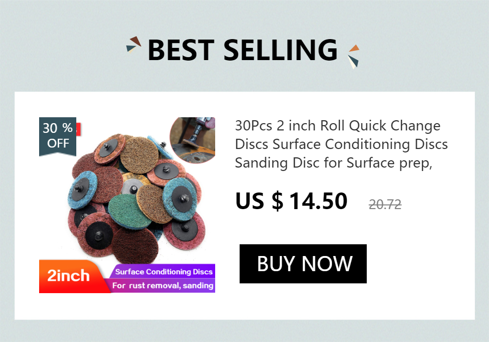 35/46/52PCS 2"Abrasive Disc Sanding Discs Roll Lock Surface Conditioning Discs R-Type Quick Change Disc with1 Disc Pad Holder