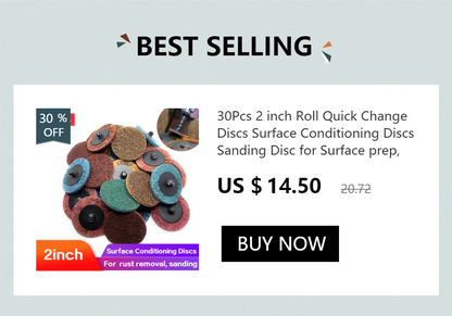 35/46/52PCS 2"Abrasive Disc Sanding Discs Roll Lock Surface Conditioning Discs R-Type Quick Change Disc with1 Disc Pad Holder