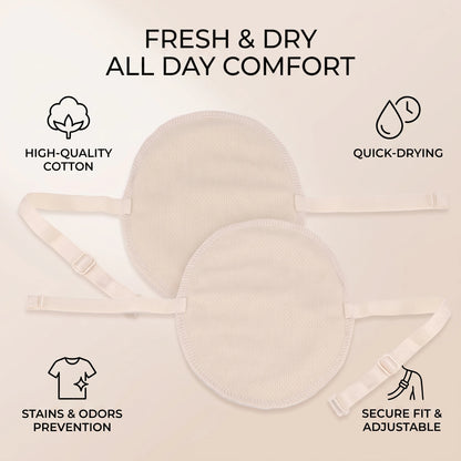 1Pair Underarm Sweat Pad Reusable Dress Clothing Absorb Armpit Sweat Perspiration Pads Absorbent Deodorant Pad For Woman Men