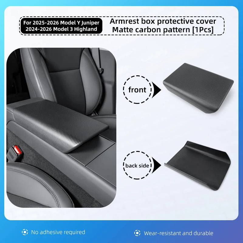 For Tesla Model Y Juniper Model 3 Highland  Armrest Box Protect Cover Soft Case Center Console Anti-Scratch 2026 Car Accessories