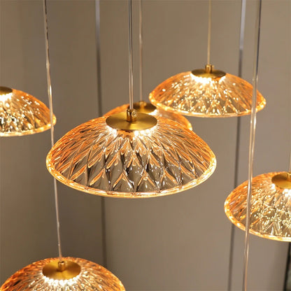 Modern Restaurant Pendant Lamp for Villa Dining Table Bar Kitchen Island Hanging Light for LED Glass Dining Room Chandelier