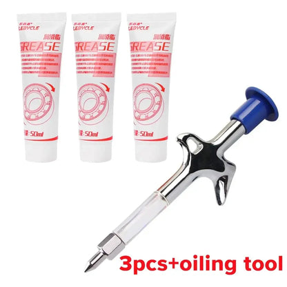 1-10 sztuk smaru rowerowego do łożysk 50ml Olej do łańcucha z narzędziem do smarowania Szybki smar do łańcucha rowerowego Mokry smar do łańcucha w celu zmniejszenia tarcia