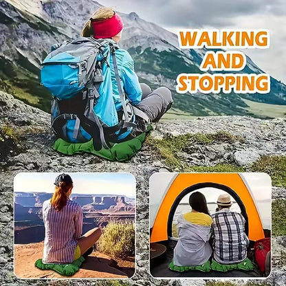 Portable Inflatable Outdoor Moisture-Proof Seat Cushion Travel Camping Sitting Pad Foldable Mattress Seat for Home Office