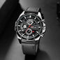 Man Sports Watches Fashion Racing Series 46mm Black Leather Clock VA VA VOOM Quartz Movement 3Bar Waterproof Wrist Watch for Men