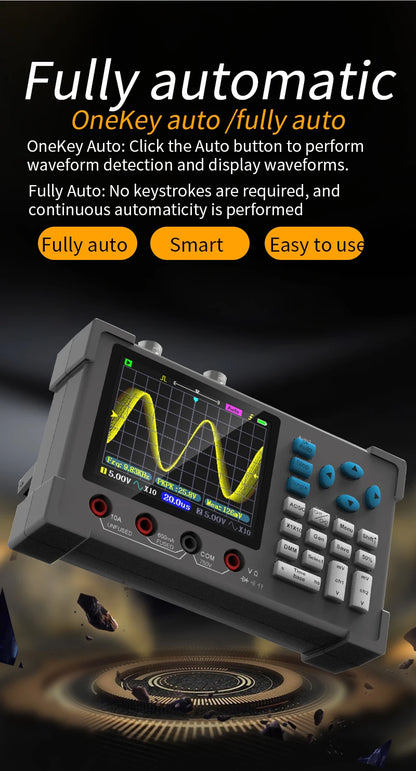 ZEEWEII DSO3D12 3.2 Inch Desktop Digital Oscilloscope 120M Bandwidth Dual Channel Multimeter and Signal generator 3 in 1