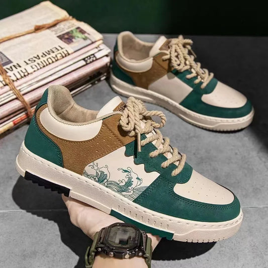Fashionable Multifunctional Anti Slip and Wear-Resistant Casual Skateboarding Shoes Designed Specifically for Men, Men's Lightwe