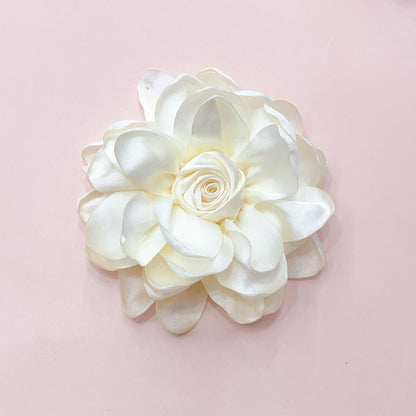 10cm Korean Fabric Rose Flower Brooches for Women Elegant Corsage Scarf Buckle Shirt Collar Pins Fashion Jewelry Wedding Brooch