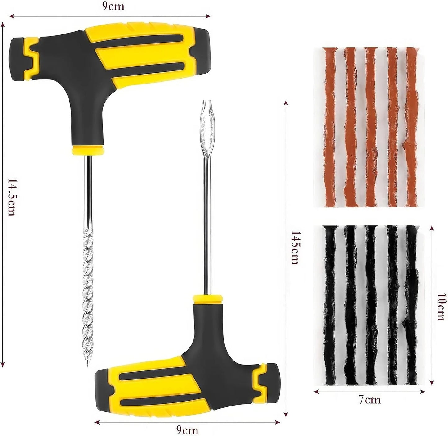 Universal Tire Strips Stiring Glue Repair Tool Kits Garage Tyre Puncture Plug Bike Tubeless Tire Accessories Car Tire Repair Kit