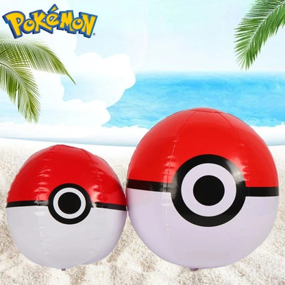 Pokemon Cartoon Beach Ball Inflatable Poke Ball Water Toy Parent-child Volleyball Children's Elastic Sports Birthday Gift