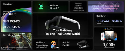 TCL RayNeo Air 4 /Air 4 PRO /Air 3S/2S Inteligentne okulary AR 201-calowy Micro OLED 3D HD Prywatne Kino do telefonu, komputera, konsoli do gier