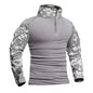 Men's Outdoor Tactical Hiking T-Shirts,Hunting Camouflage Long Sleeve Hunting Climbing Shirt,Male Breathable Sport Clothes