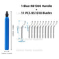 Deburring Tool Set RB1000 with Swivel Blades 1 or 11 PCS BS1010 BS1018 BK3010 BS3010 Metal Handle Deburr Tool Edge Burr Remove