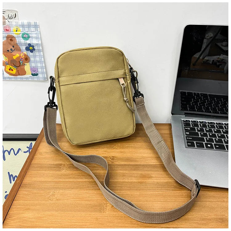 Men’s Women Small Crossbody Shoulder Bag, Lightweight Casual Sling Bag with Multi Zipper Pockets for Travel, Work, Daily Use