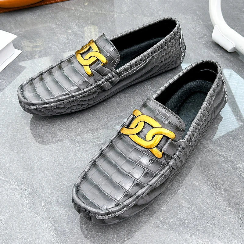 Man Shoes Leather Casual Shoes for Man Luxury Hand Sewn Fashion Flats Summer Breathable Outdoor Male Slip on Loafers Designer