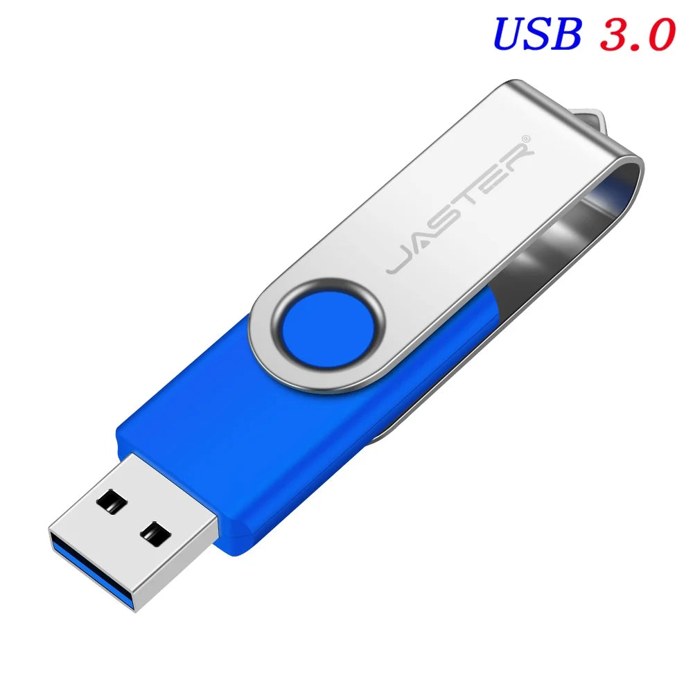 USB 3.0 Pendrive Memory Stick 4GB 8GB 16GB 32GB 64GB Metal USB Flash Drive Pen Drive USB Stick 128GB Rotatable Mini U Disk