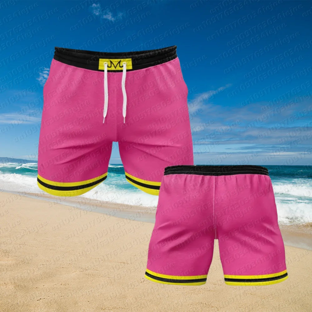 2026 Adult Boys Loose Short Hot Summer Mens Male Beach Pants Top Short Gift Sweatpants Goku Dragon Ball Z Gym Casual Shorts Hot