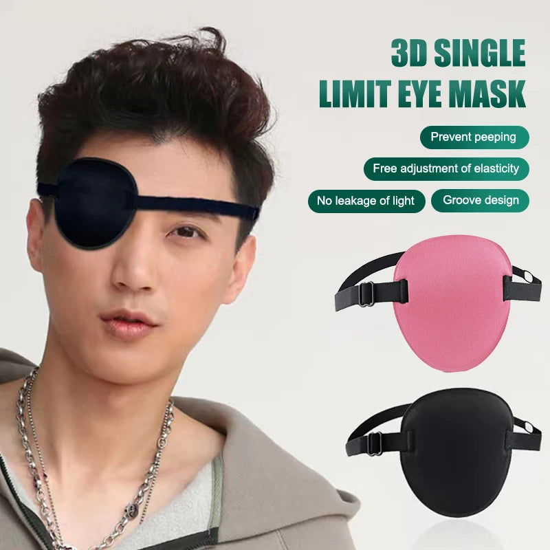 Single Eye Patch Adjustable 3D Foam Groove Breathable Eyeshade Eyes Medical Use Concave Strabismus Amblyopia Training Eye Mask