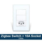 Zemismart Zigbee Smart 10A 20A Brazil Socket Light Switch with Outlets Work with Tuya Smart Life App Alexa Google Home Control