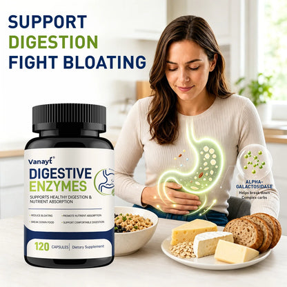 Digestive Enzymes for Bloating & Digestion - Fast-Acting 16 Enzyme Ingredients with Organic Prebiotics & Probiotics for Gut & Digestive Health