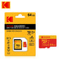 Kodak Mircosd Card with Adapter U3 V30 Class 10 Micro sd Card Memory Card TF Card 32GB/64GB/128GB/256GB Supports 4K & Full HD