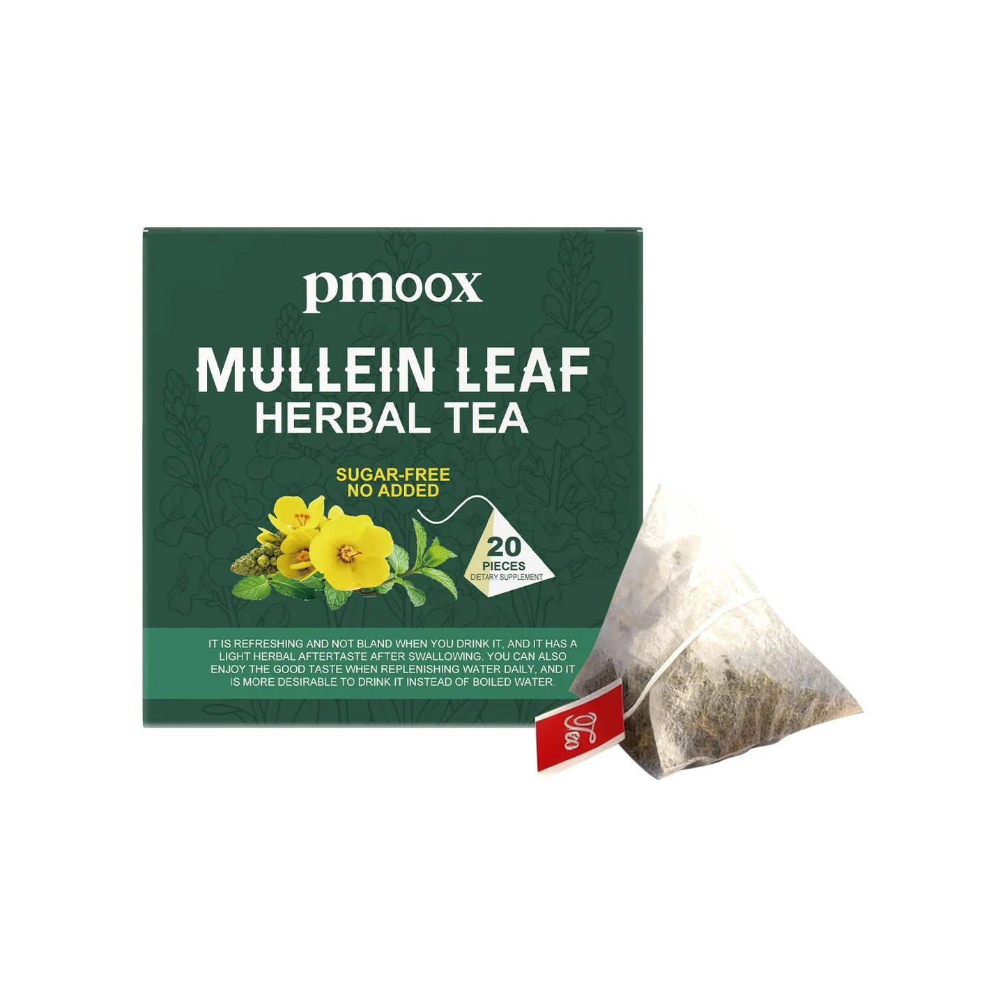 Mullein Leaf Herbal Tea - Supports lung and respiratory health - Supports daily wellness - Caffeine-free, sugar-free, vegan