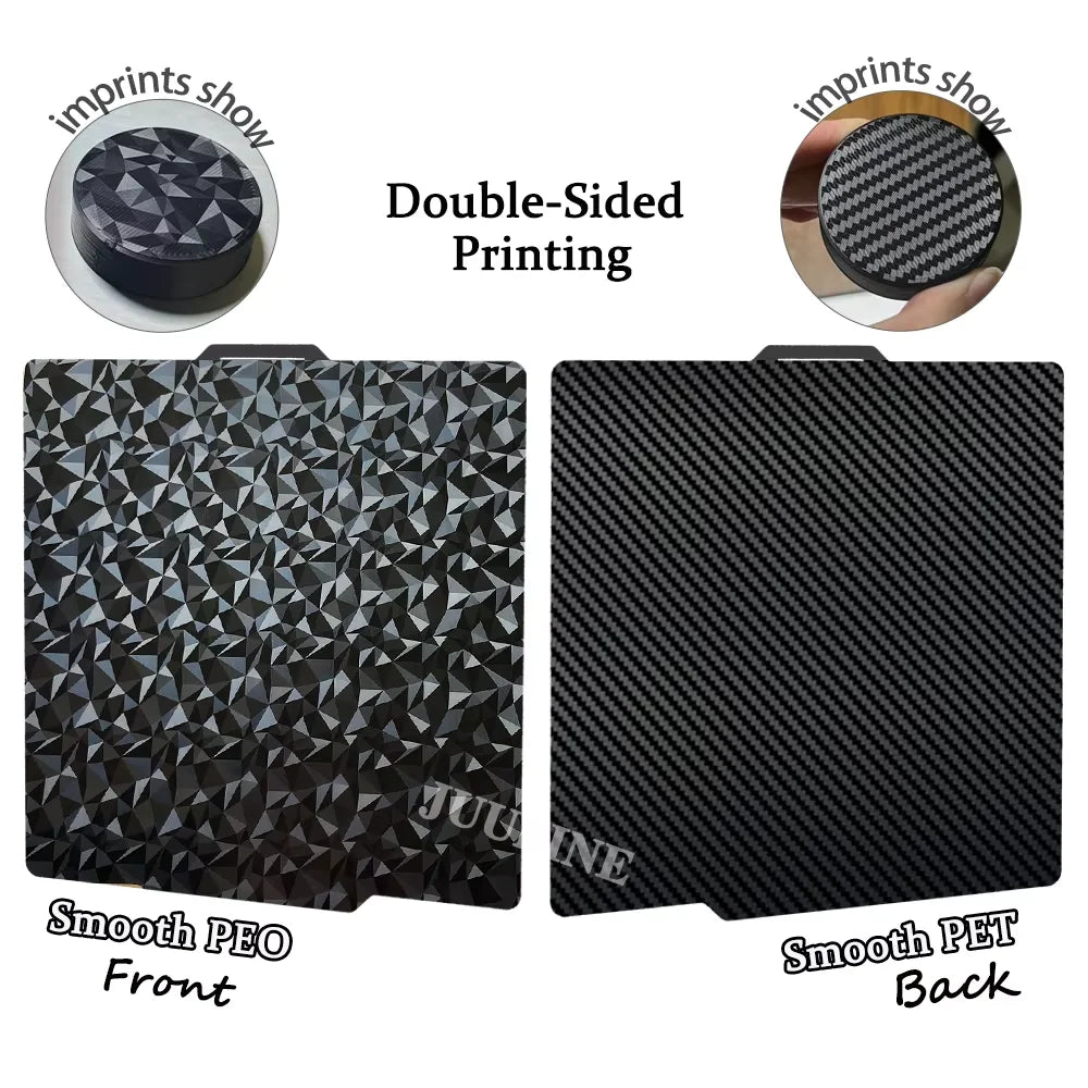 JUUPINE Do płyty konstrukcyjnej Bambulab 257x257mm Blacha ze stali sprężynowej X2D Płyta konstrukcyjna P2S A1 X1C P1S Płyta konstrukcyjna do drukarek 3D Bamboo Lab