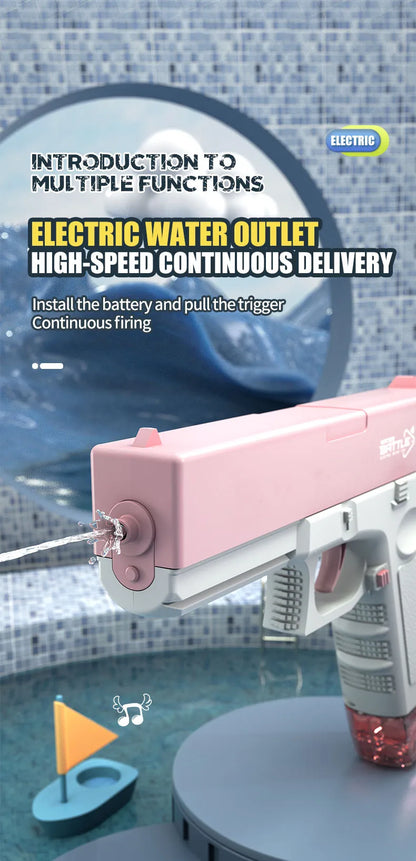 New Summer Electric Water Gun Toy Portable Automatic Electric Burst Water Gun Outdoor  Beach Water Toys Water gun accessories