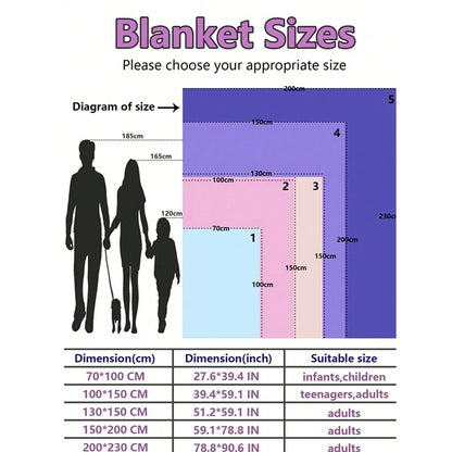 1pc Throw Blanket for Couch,Soft Fuzzy Fluffy Blanket for Bed and Sofa