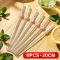 6PCS Reusable Drinking Straws Cute Flower Glass Straws with Cleaning Brush for Coffee Lover Smoothies Frozen Drinks Tea Juice