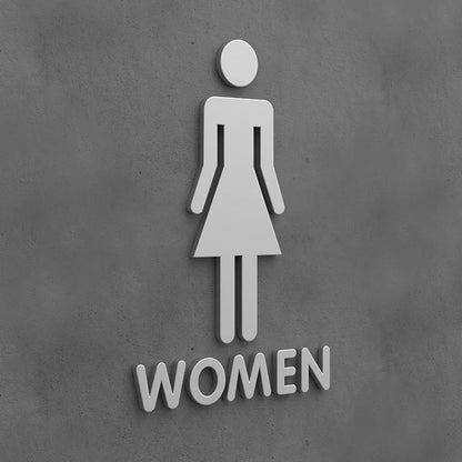 Matte Black Gold Toilet Sign Plate Acrylic 3D Wash Room Door Wall Label Sticker Wc BathRoom Signage Board Art Hotel Home Decor