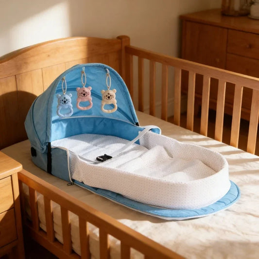 Foldable Backpack Infant Multifunctional Bed in Bed Bionic Isolation Bed Outdoor Travel Portable Crib Sleeping Mat Baby Bedding