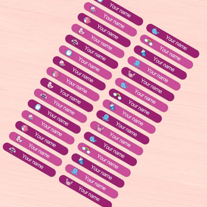 Customizable Name Stickers for Drinkware & Children's Stationery - Waterproof Personalized Labels with Eco-Friendly Adhesive
