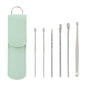 6Pcs Portable Stainless Steel Ear Spoon Cleaner Set Reusable Tools for Effective Earwax Removal