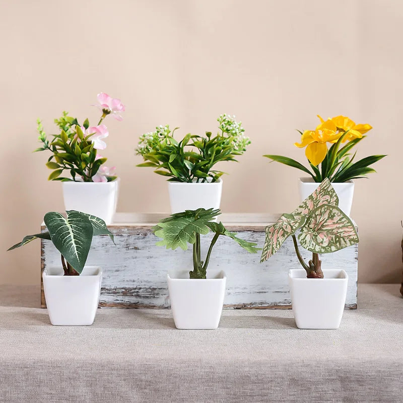 1SET Simulation Plant Potted Plant, Suitable For Commercial Office Counter, Living Room, Study, Courtyard, Home Decoration