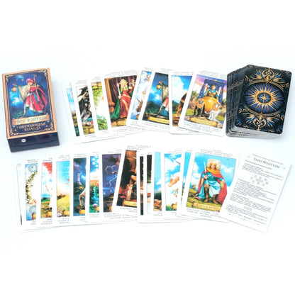 ТАРО ФЭНТЕЗИ Russian Version Tarot Cards with Guide Book Divination & Fortune Telling Card Game