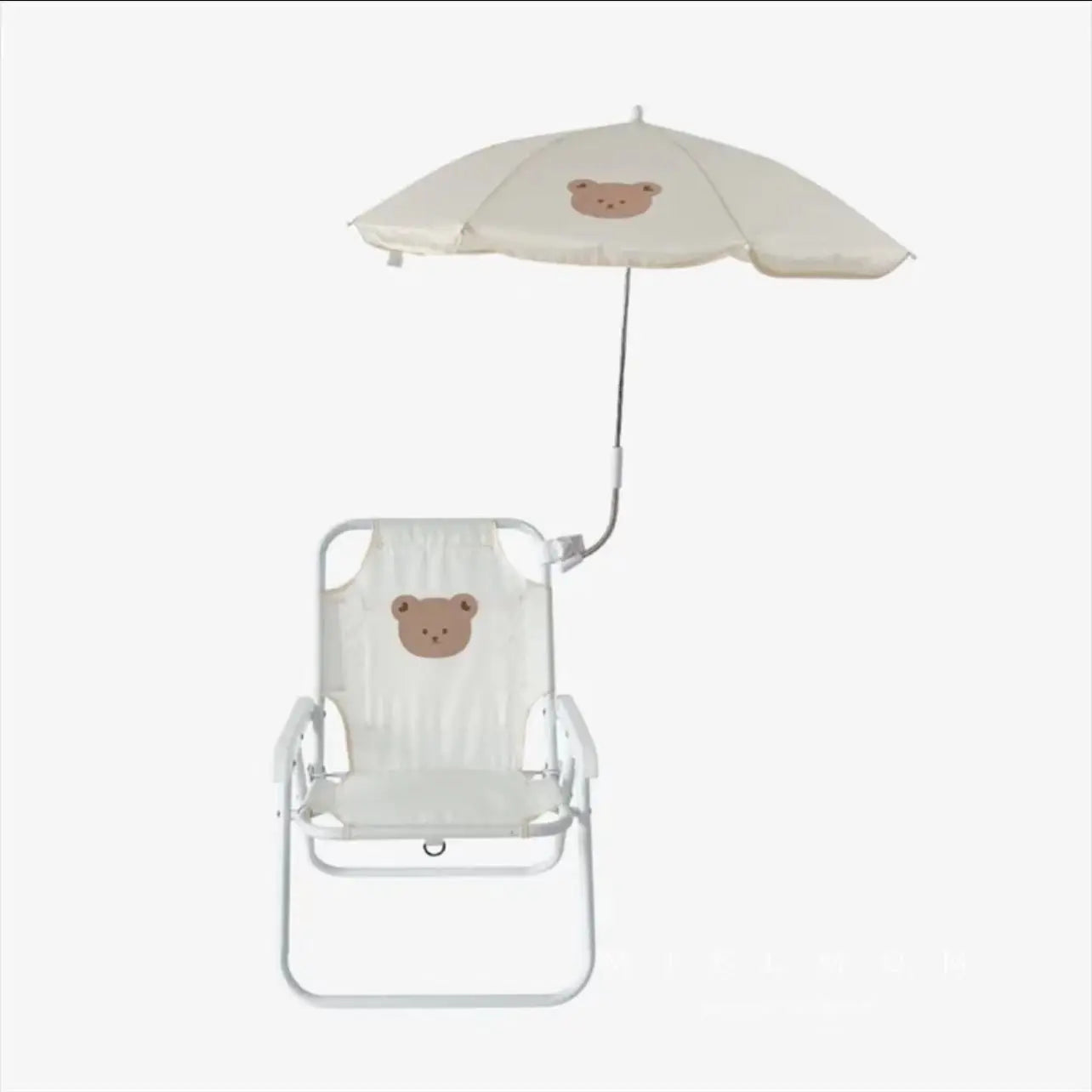 Children's Outdoor Beach Chair With Umbrella Cute Ins Wind Portable Folding Chair Seaside Photo With Parasol Back Chair ﻿