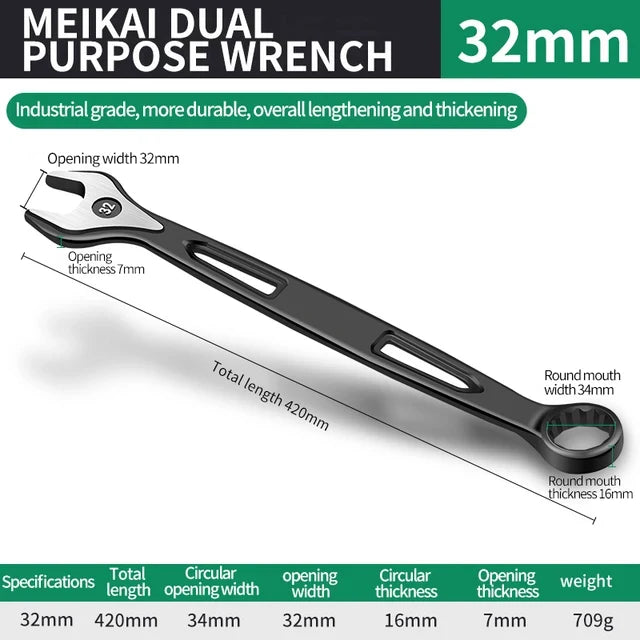 8mm-32mm Ratchet Wrench Dual-purpose Metric Setdouble Offset Ring Spanner Universal Spanner For Car Repair Hand Tool