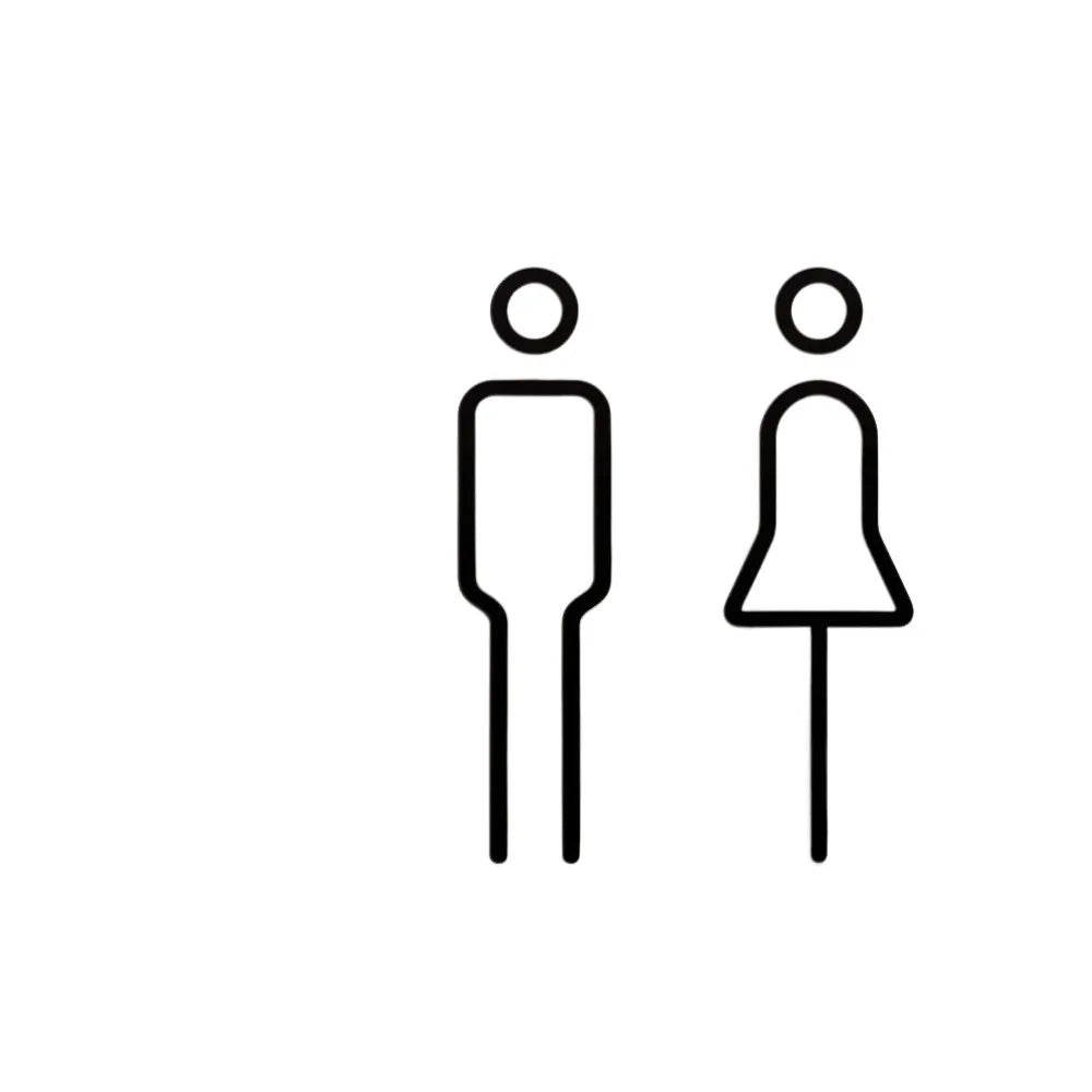 Fashion Black Gold Color Toilet Sign Plate Brass Wash Room Door Wall Label Sticker Wc Holder Signage Board