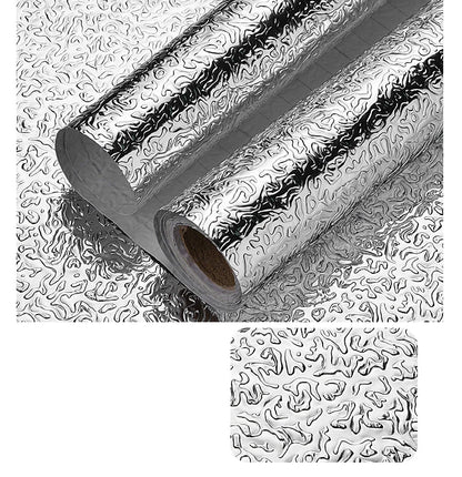 kitchen stickers self-adhesive aluminum foil anti-oil waterproof wallpaper for countertops drawers cabinets shelves line