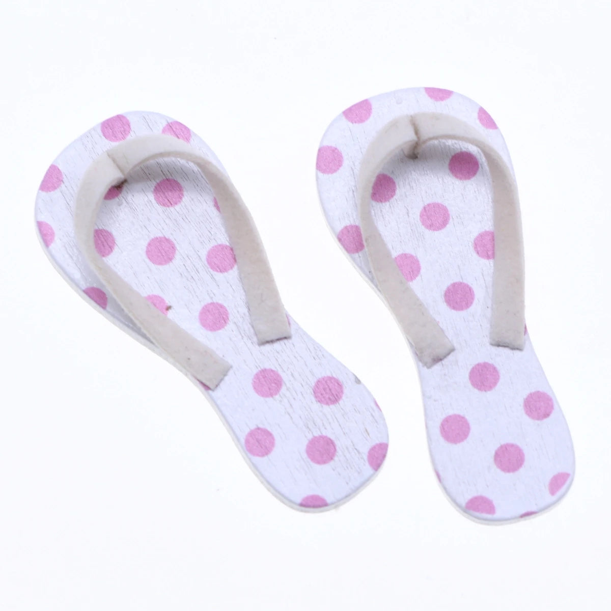 Dollhouse Miniauture Wooden SpringSummer Flip Flops Mini Shoes Casual Garden Figurines Wedding Beach Pool Party Hawaiian Sandal
